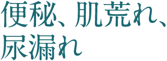 便秘、肌荒れ、尿漏れ